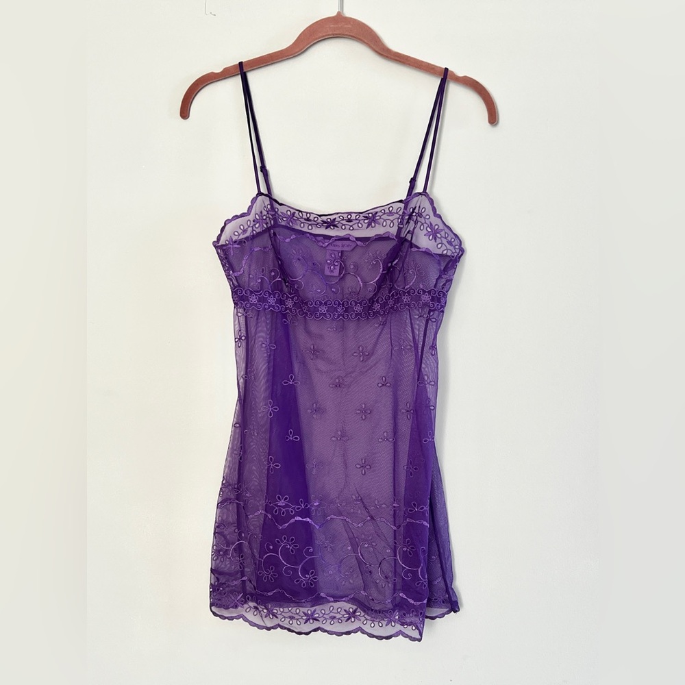 VICTORIA'S SECRET Purple Vintage Lace Babydoll Nightie